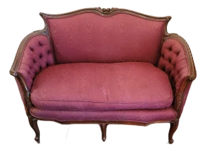 French Carved Walnut Victorian Settee