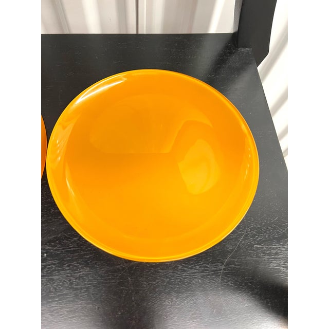 Vintage 1990s Orange Glass Plates Set of 8 Chairish