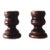 Pair of Turned Wood Candlesticks, Early 20th Century For Sale