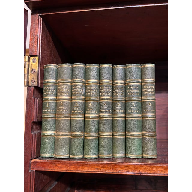 Green Complete Set of 48 Scott's Waverly Novels in Gold-Tooled Green Leather Published 1859 For Sale - Image 8 of 13