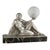 Art Deco Table Lamp with Seated Nude Holding a Globe by Raymonde Guerbe for Max Le Verrier, 1930s For Sale - Image 9 of 12