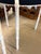 Pair Vintage Restored Faux Bamboo Metal Stools Benches Sunbrella Patio Outdoor For Sale - Image 10 of 12