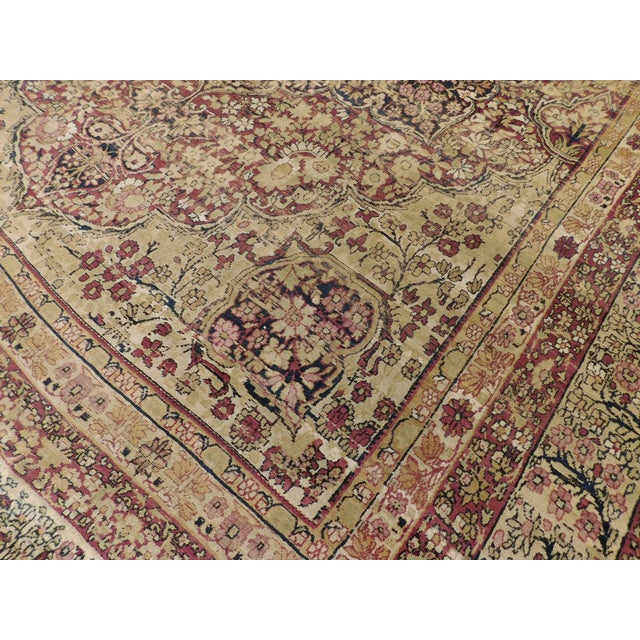 Textile Distressed Antique Hand Knotted Persian Rug in Earth Tones - 9'x 12'10" For Sale - Image 7 of 12