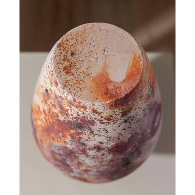 Large 16" Statement Pit Fired Studio Pottery Urn Vase For Sale - Image 10 of 13