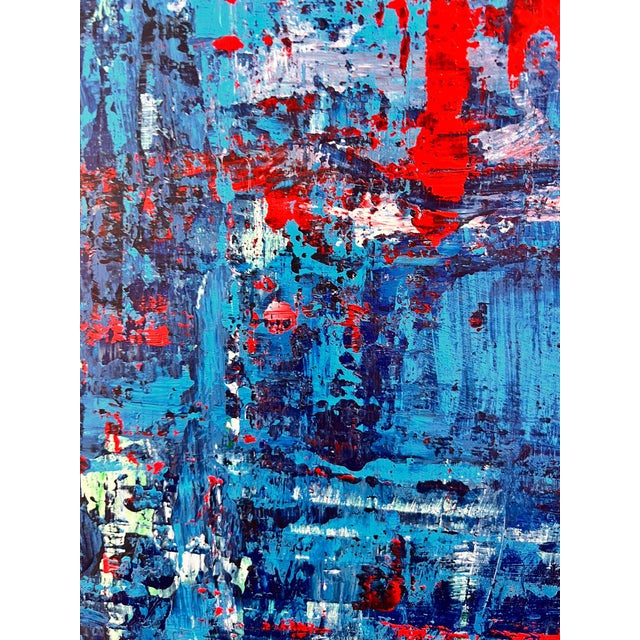 Textile Layers of Life Abstract Expressionism Acrylic Painting by Shabs Beigh For Sale - Image 7 of 10