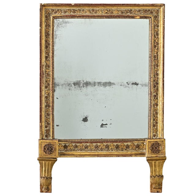 French 18th Century Gilt Bridal Mirror For Sale - Image 4 of 12