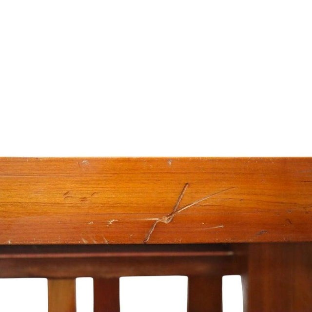 Wood 1980s Italian Atelier Int'l Frank Lloyd Wright “Allen” Cherry Conference Table Reprod. For Sale - Image 7 of 10