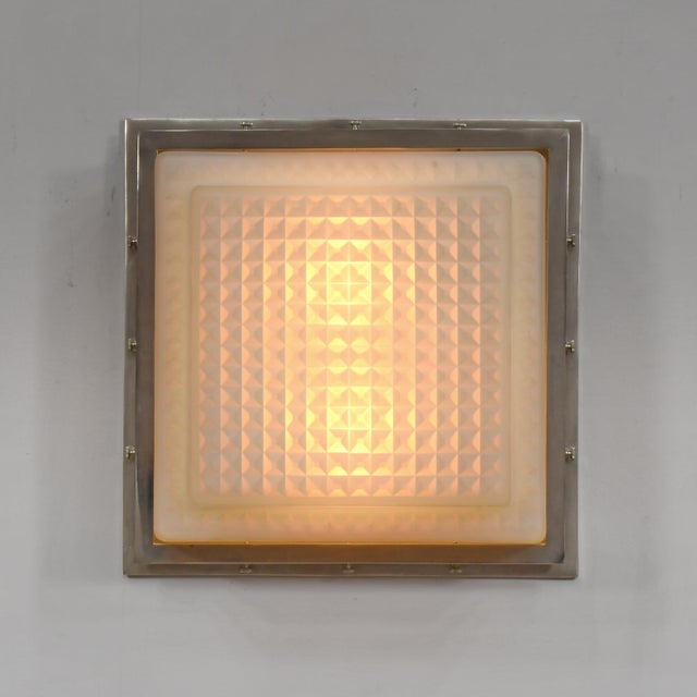1930s 1930s Opalescent French Art Deco Flush Mount by Ranc Freres - France For Sale - Image 5 of 14