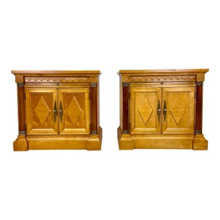 Vintage Stanley Furniture “Capri” Neoclassical / Regency Nightstands For Sale