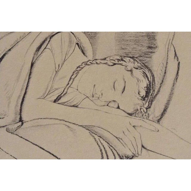 Walter Sauer, Young Woman Sleeping, Signed Engraving For Sale - Image 4 of 6