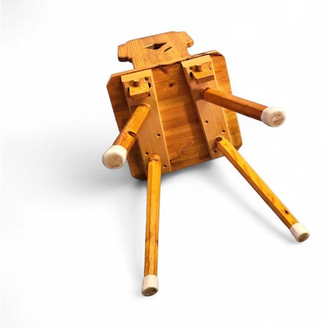 Wood Tyrolean Folk Pine Chairs, 1970, Set of 4 For Sale - Image 7 of 17