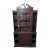 19th-Century Style Solid Wood Curio Cabinet — Tall Display Case With Glass Door & Shelving For Sale