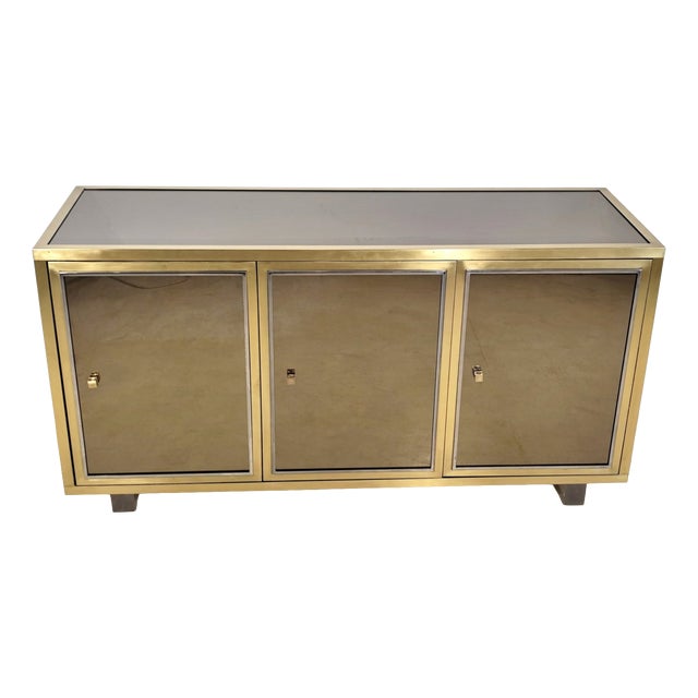 Mid-Century Modern Buffet by Michel Pigneres for L'Angolo Metallarte Roma, France, 1970s For Sale