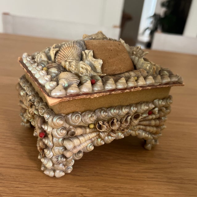 Antique Victorian Shell Encrusted Box