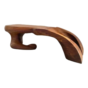 Ed Merklinger Sculpture Wood Carved Abstract Form Coffee Table Circa 1970
