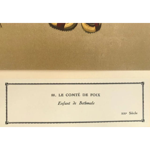 1920s Vintage French Regional Costume Print 1929 Young Girl of Bethmale France For Sale - Image 5 of 6