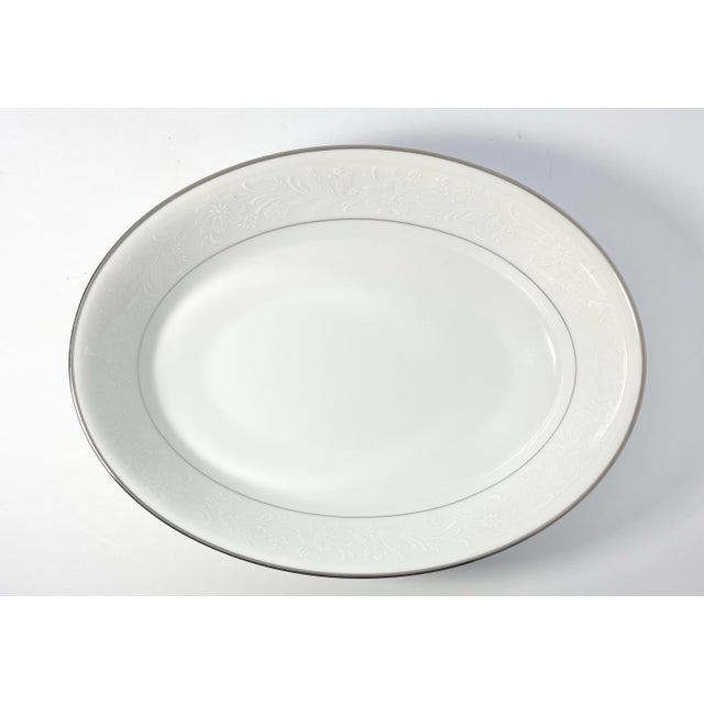 1980s 1980s Noritake “Ranier” 3-Piece Bone China Dinnerware Serving Hostess Set For Sale - Image 5 of 10