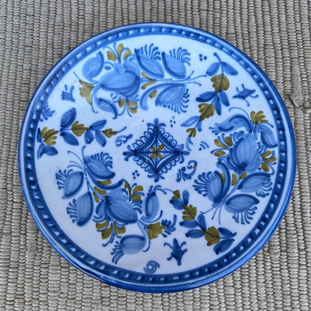 1970s Vintage Guertes Talavera Polychrome Decorated Plate, Spain, Circa 1970's For Sale - Image 5 of 12