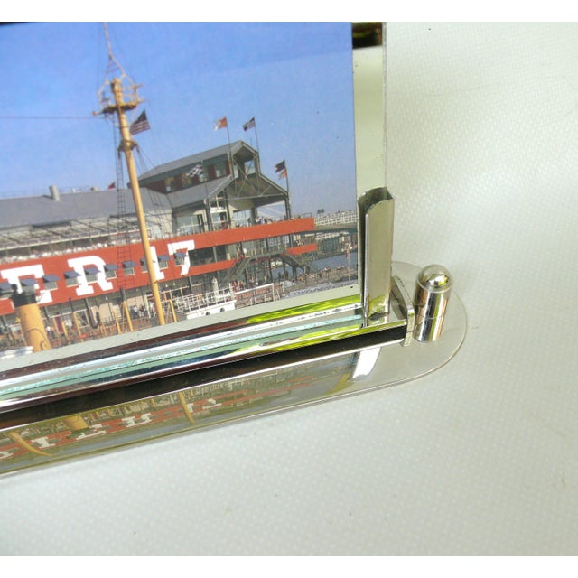 Silver Art Deco French Picture Frame in Chrome-Plated Brass, 1920s For Sale - Image 8 of 18