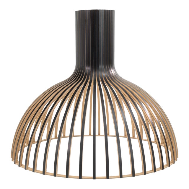 Late 20th Century Victo 4250 by Secto Design Contemporary Scandinavian Hanging Wood Light Fixture For Sale