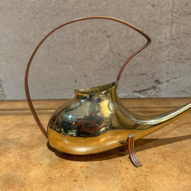 Carl Auböck Mid-Century Modern Brass Watering Can Ariosa Carl Aubock Günter Kupetz Era For Sale - Image 4 of 16