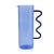 Contemporary Costa de Sol Glass Wavy Handle Pitcher, Blue For Sale - Image 3 of 3