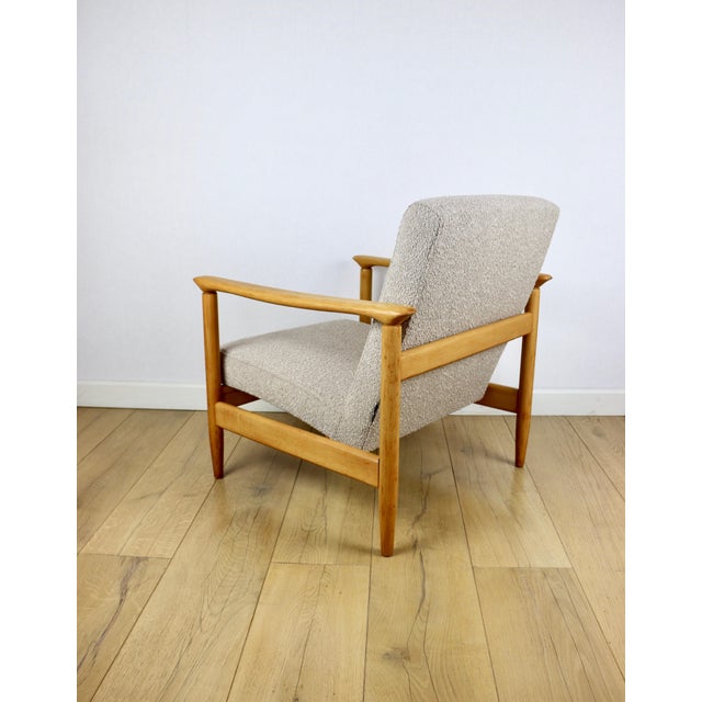 Beige Beige Boucle GFM-142 Armchair from Edmund Homa, 1970s For Sale - Image 8 of 12