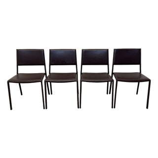 Leather Wrapped Dining Chairs by Frag, Italy 2000s - Set of Four For Sale