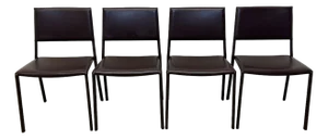 Leather Wrapped Dining Chairs by Frag, Italy 2000s - Set of Four