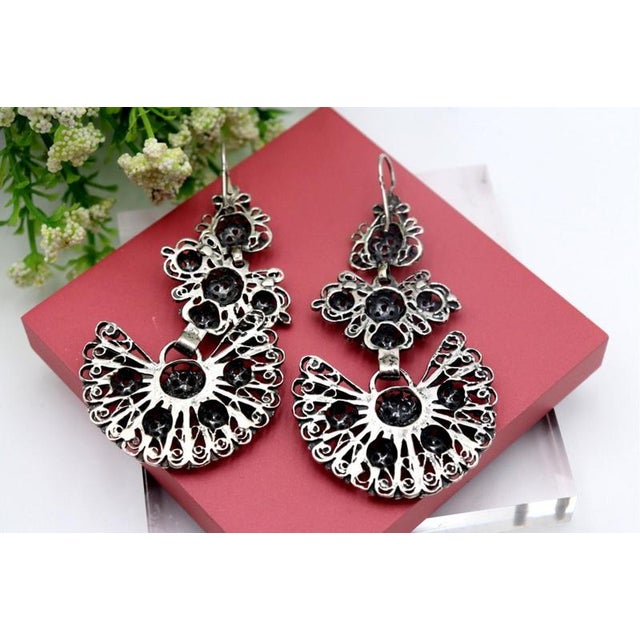 Silver Earrings, Set of 2 For Sale - Image 3 of 6