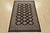 Tribal Bokhara Rug 4’2” X 6’1” Black Wool Tribal Hand-Knotted Oriental Carpet For Sale - Image 3 of 11