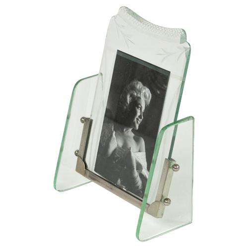 Mid-Century Picture Frame in Glass and Steel attributed to Fontana Arte, Italy, 1950s For Sale - Image 15 of 15