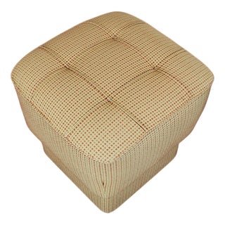 Vintage Art Deco Ottoman with Springs Seat, 1930s For Sale