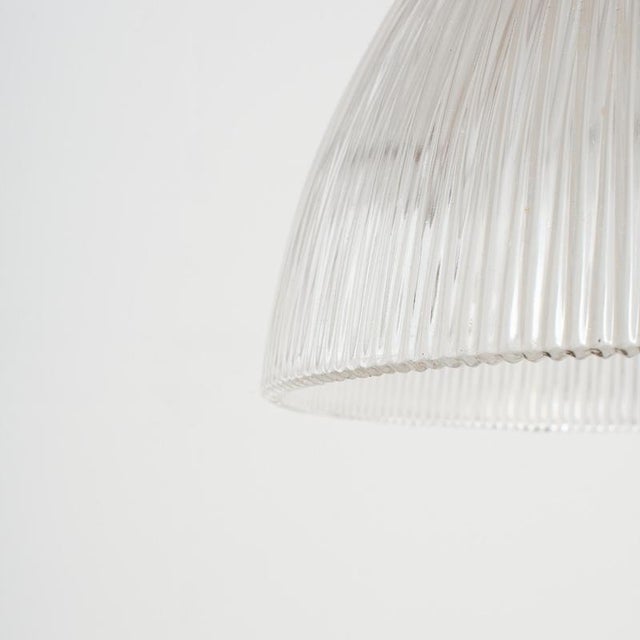 Antique Reclaimed Glass Pendant Light from Holophane, 1940s For Sale - Image 6 of 7