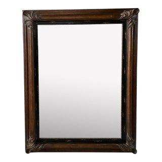 Custom Mirror Framed in Ornate Carved Wood For Sale
