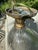 1930s Vintage Cast Brass Flushmount Fixture With Asymmetrical Holophane Shade For Sale - Image 5 of 7