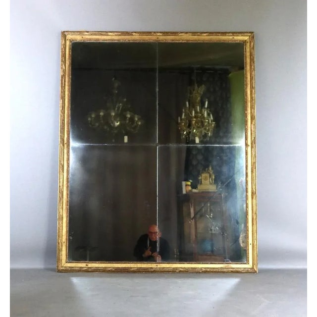 Large Gilded Wood Mirror, Late 18th Century-Early 19th Century For Sale - Image 6 of 10