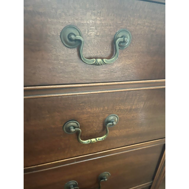 Vintage Kindel Furniture Mahogany Georgian Style Bedroom Dresser Set - 2 Pieces For Sale - Image 11 of 13