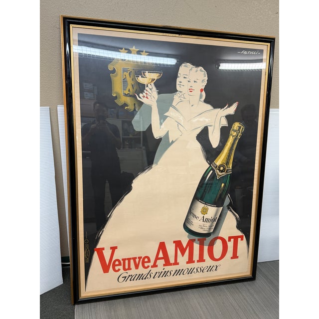 Robert Falcucci for Veuve Amiot Advert Poster, 1929 For Sale - Image 4 of 12