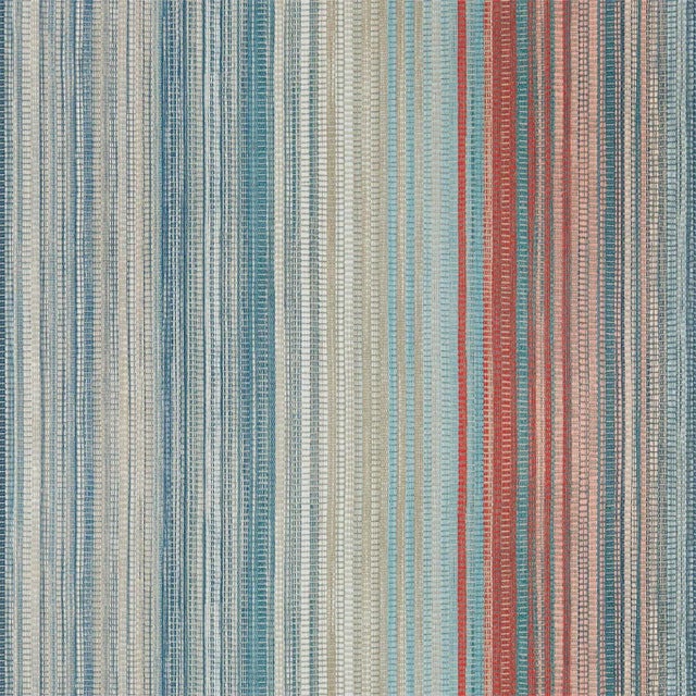 Harlequin Spectro Stripe Wallpaper in Teal/Sedona/Rust For Sale