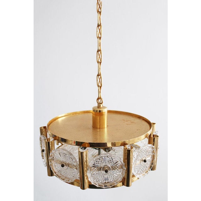 1960s Crystal Pendant Lamp by Carl Fagerlund for Orrefors, Sweden, 1960s For Sale - Image 5 of 13