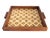 Vintage Square Diamond Weave Bamboo Tray For Sale - Image 9 of 10