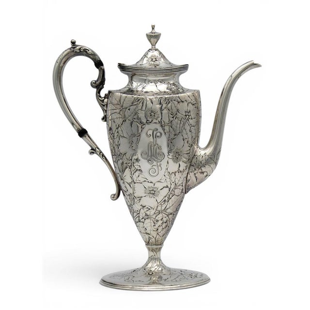 Sterling Silver Coffee or Tea Service from Spaulding & Co., 1890s, Set of 4 For Sale - Image 9 of 13