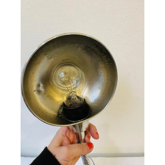 1950s Industrial Table Lamp with Chrome-Plating, 1950s For Sale - Image 5 of 9