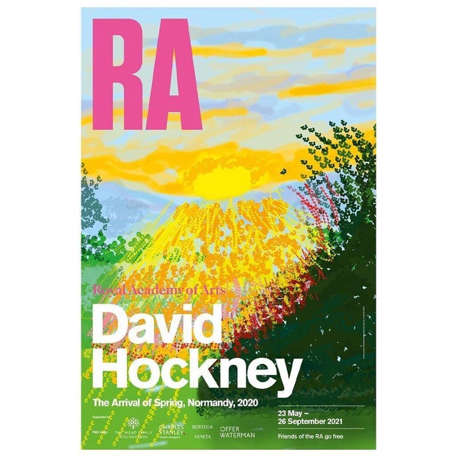 David Hockney, the Arrival of Spring by David Hockney, Four Royal Academy London Posters, For Sale - Image 4 of 5