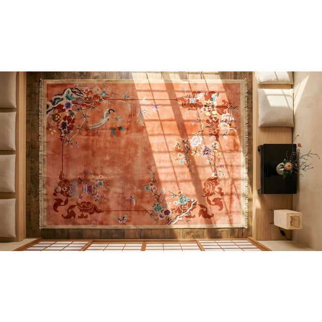 Textile 1920s Chinese Art Deco Carpet For Sale - Image 7 of 7