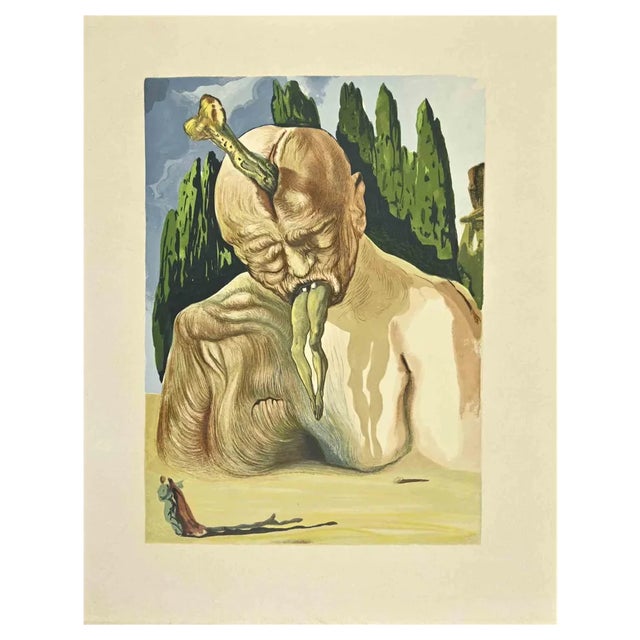 Salvador Dali, Lucifer, Woodcut Print, 1963 For Sale
