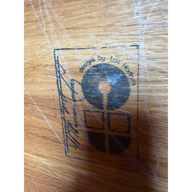 Vintage 1970's Lou Hodges Oak Coffee Table For Sale - Image 9 of 13