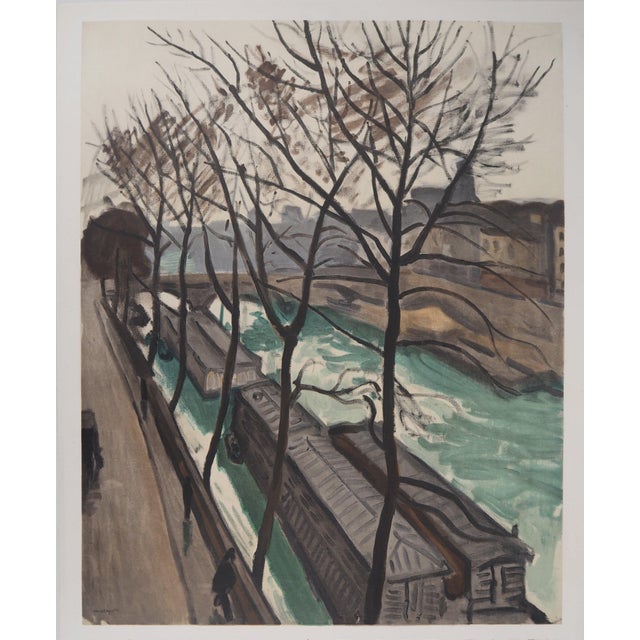 Albert Marquet (1875-1947) Washhouses and Pont Neuf, 1960 Lithograph poster (Mourlot workshop) Signed in the plate On...