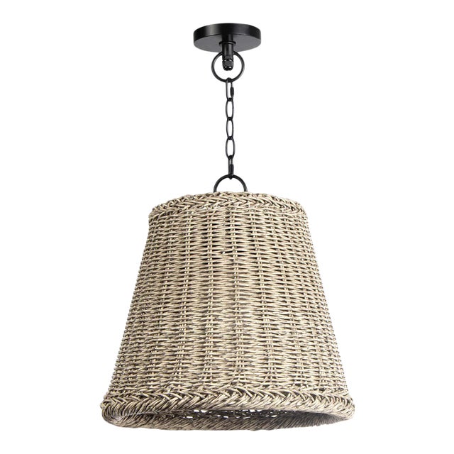 Regina Andrew Augustine Outdoor Pendant, Weathered White, Small For Sale